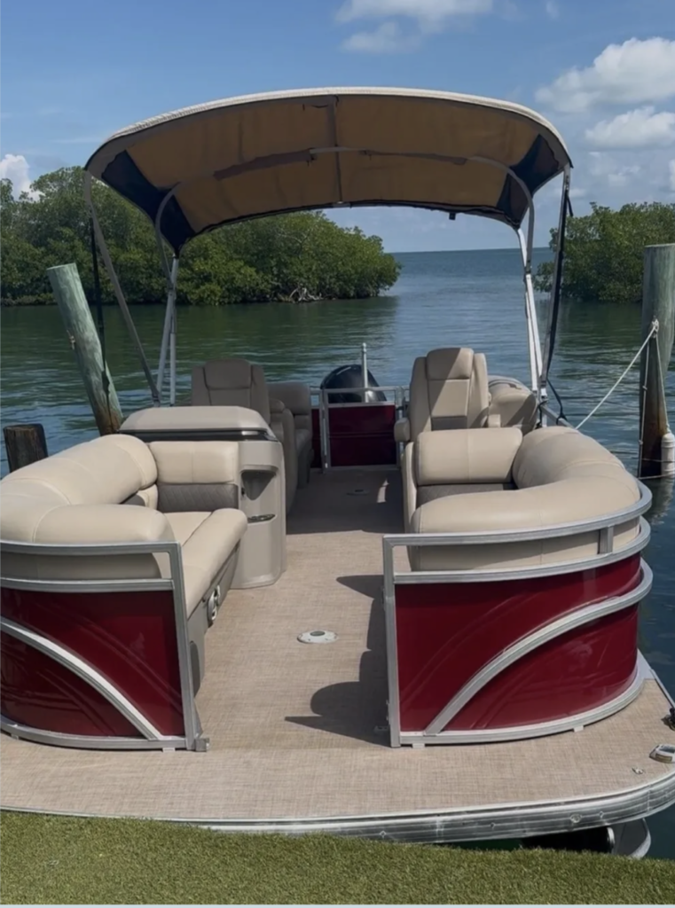 Boat rental spec sheet showing available rental boat details